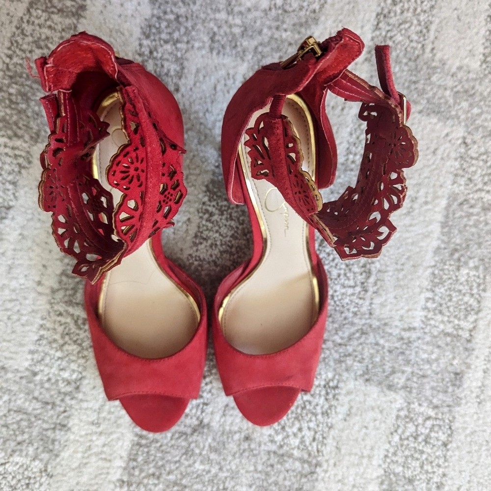 Red Jessica Simpson Heels